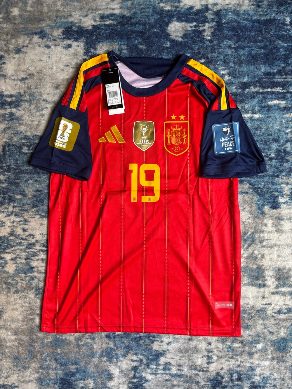 adidas Spain Lamine Yamal #19 Home Jersey - 2026 World Cup (Champions) Edition
